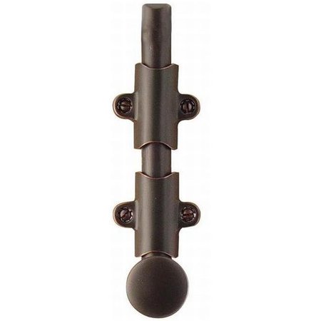 PATIOPLUS 6 in. Surface Bolt with 3 Strikes; Oil Rubbed Bronze PA1631454